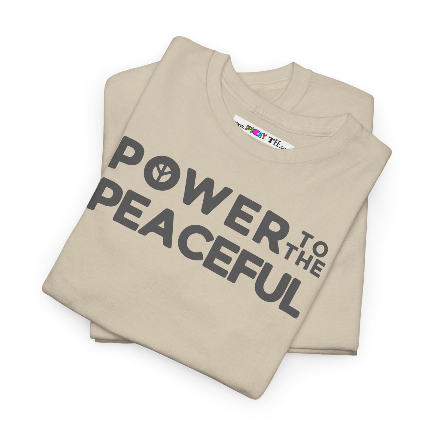 POWER TO THE PEACEFUL Unisex Heavy Cotton Tee