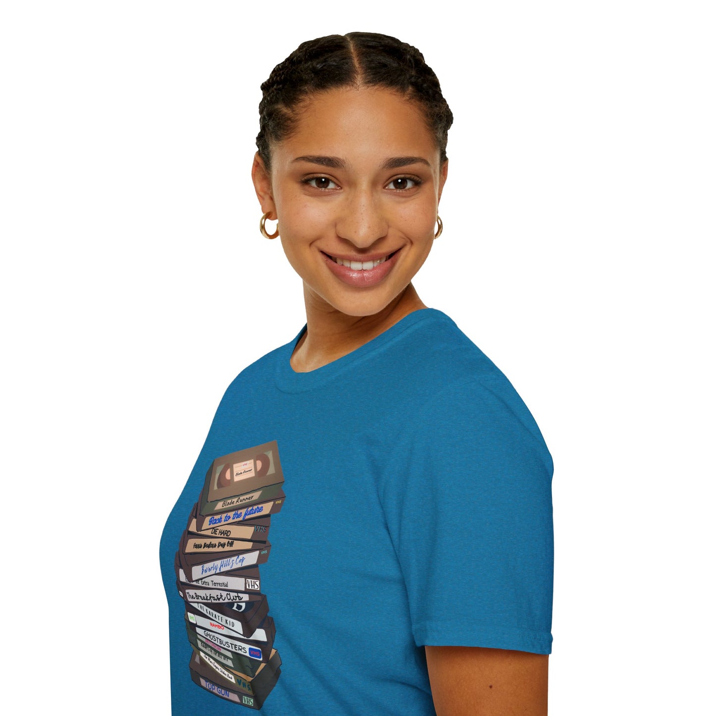 80s VHStack Unisex Softstyle 100% Cotton T-Shirt