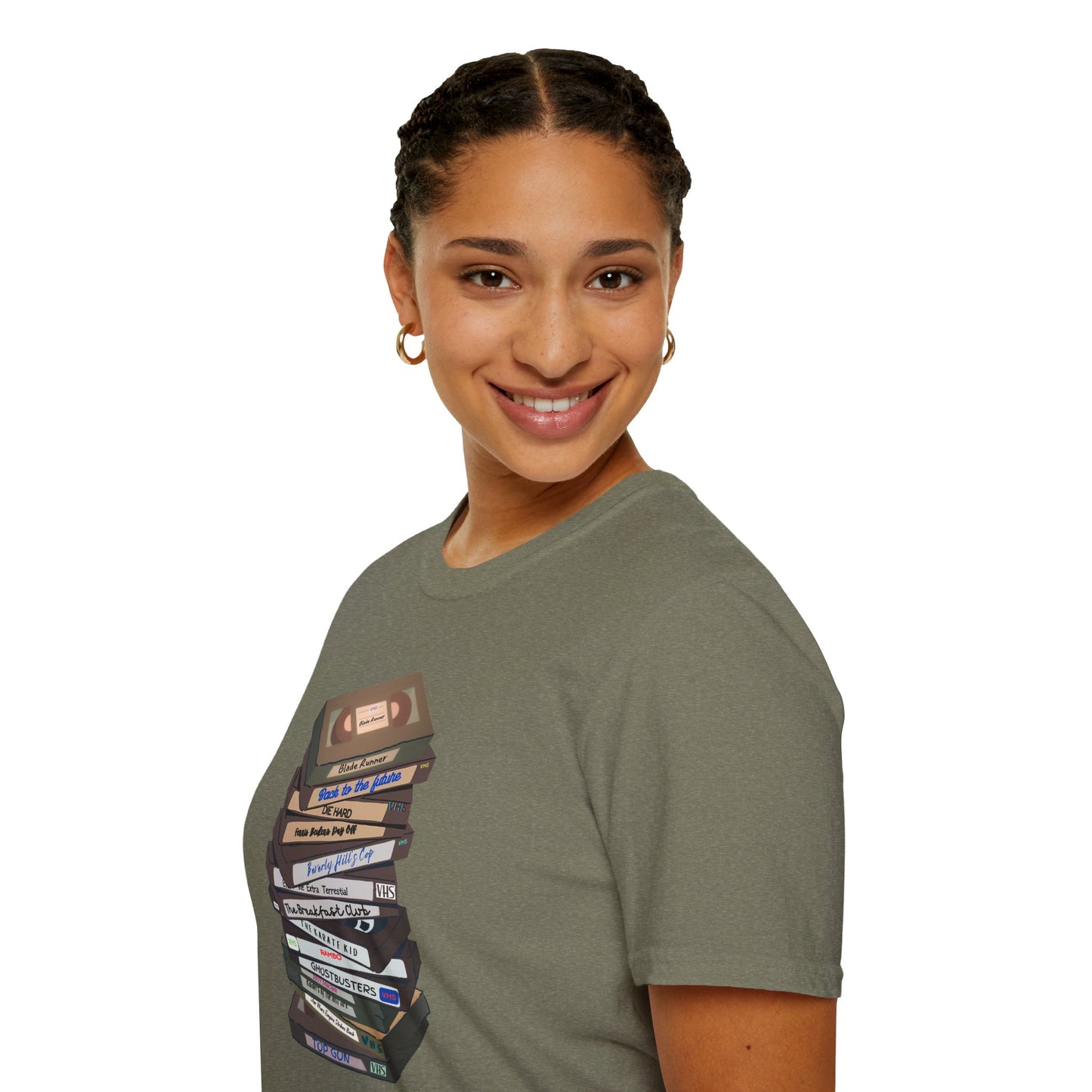 80s VHStack Unisex Softstyle 100% Cotton T-Shirt