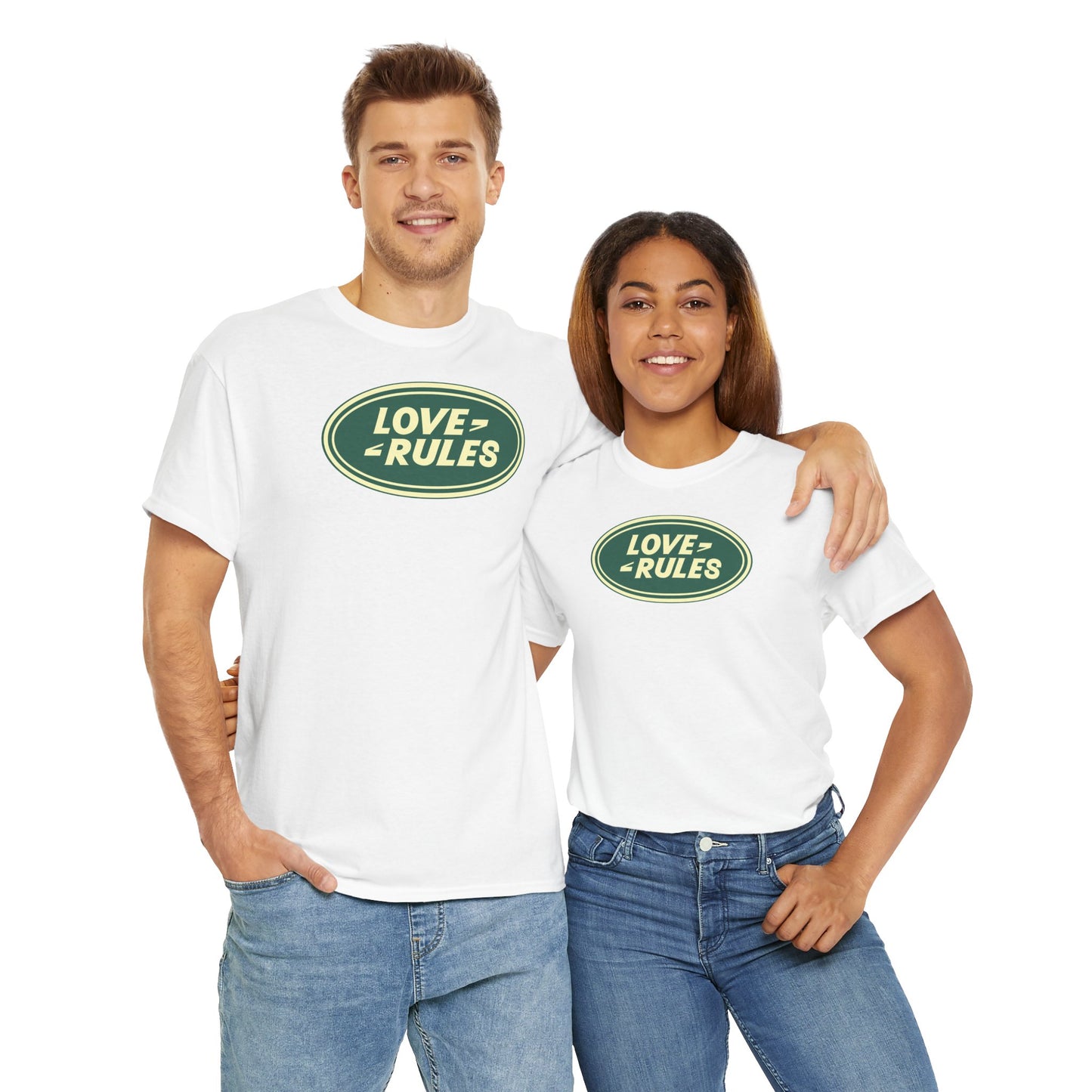 LOVE RULES Unisex Heavy Cotton Tee