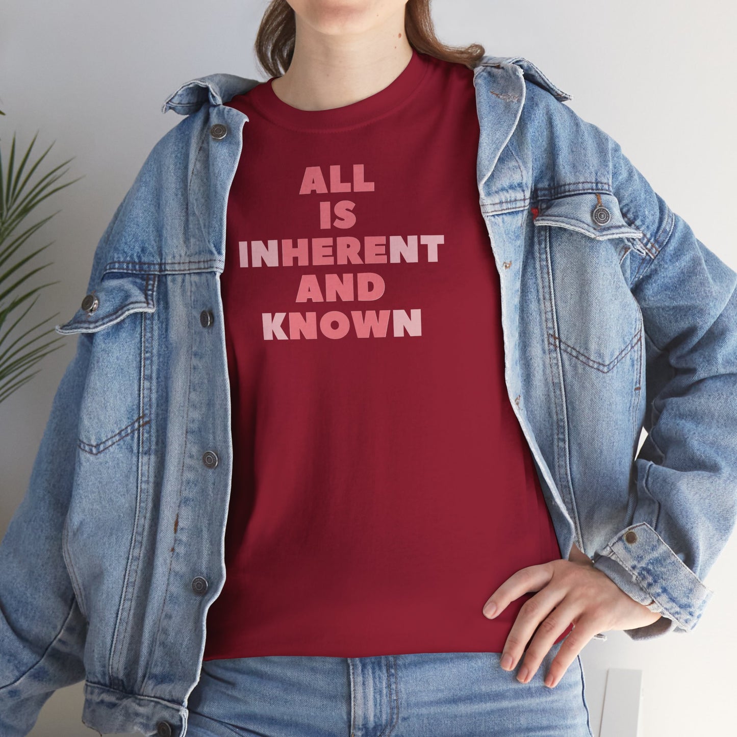 ALL IS INHERENT AND KNOWN Unisex Heavy Cotton Tee