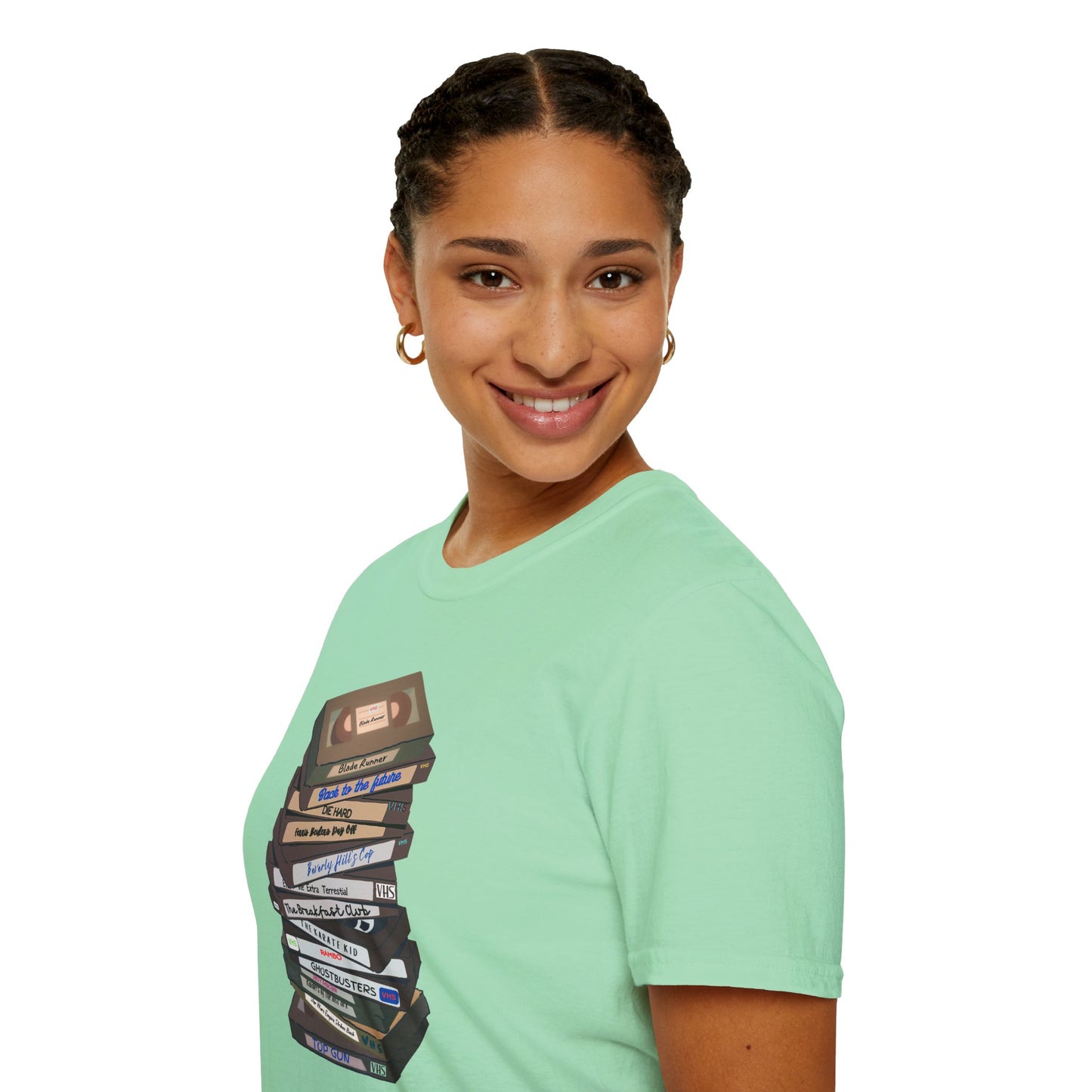 80s VHStack Unisex Softstyle 100% Cotton T-Shirt