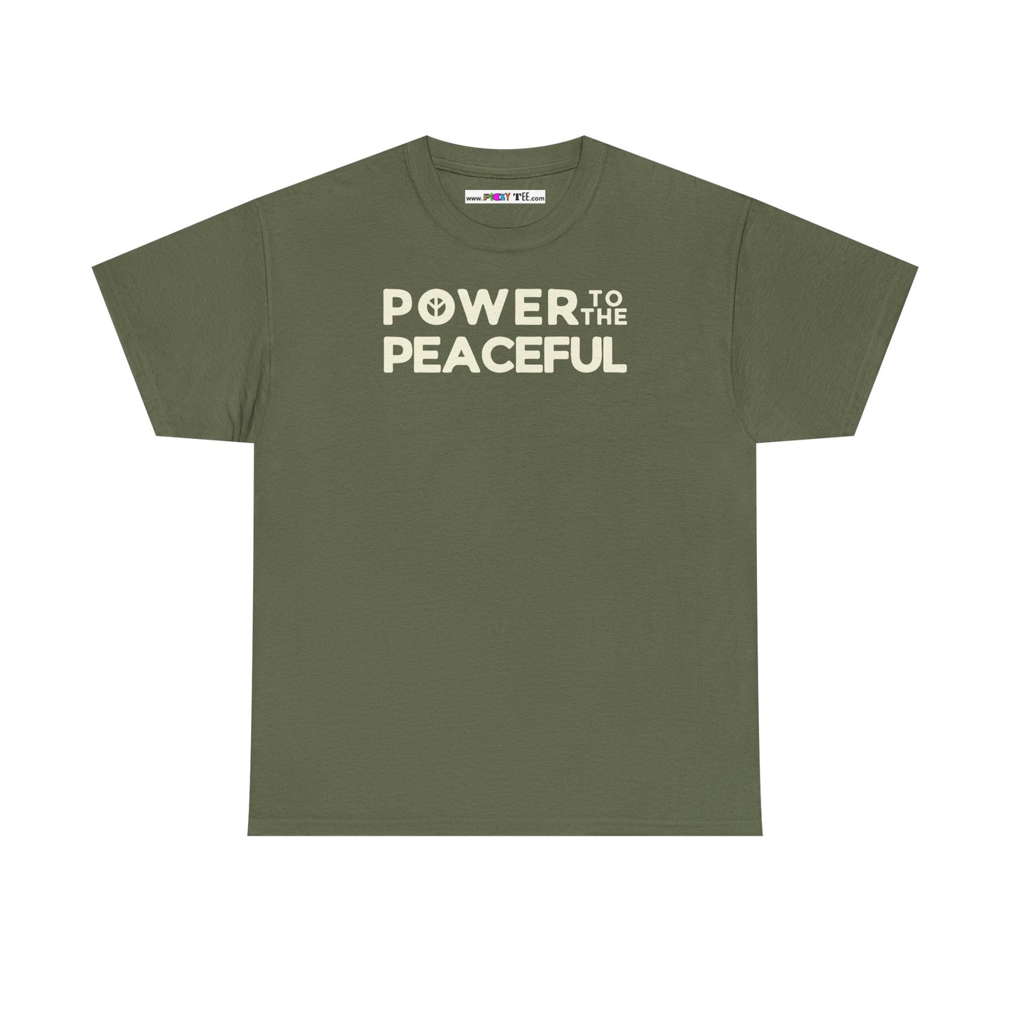 POWER TO THE PEACEFUL Unisex Heavy Cotton Tee