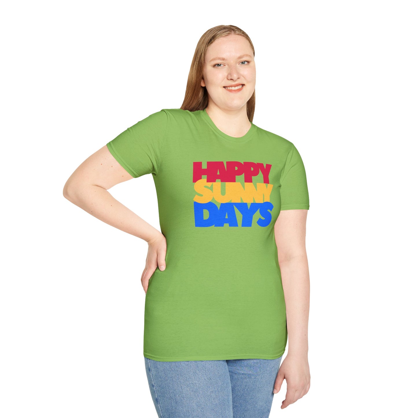 HAPPY SUNNY DAYS Unisex Softstyle 100% Cotton T-Shirt