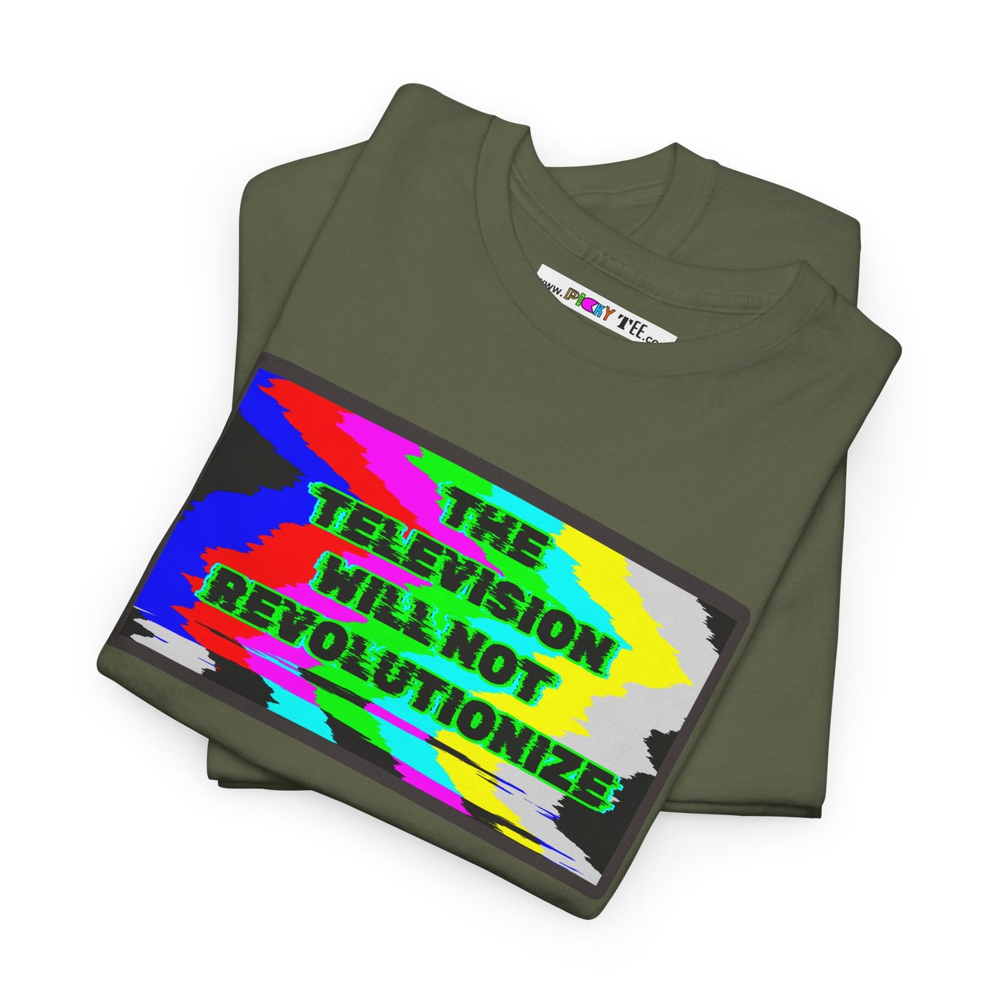 THE TELEVISION WILL NOT REVOLUTIONIZE Unisex Heavy Cotton Tee