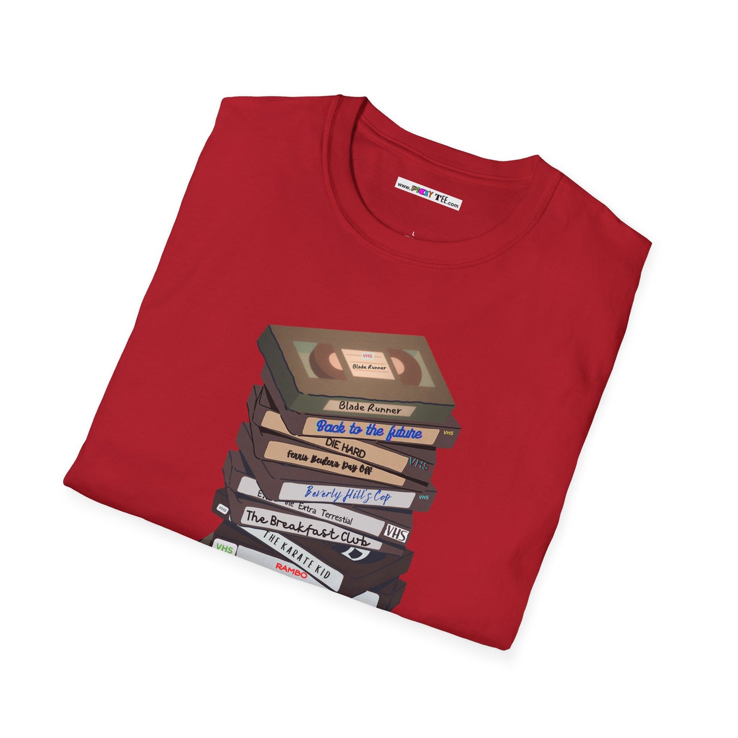 80s VHStack Unisex Softstyle 100% Cotton T-Shirt