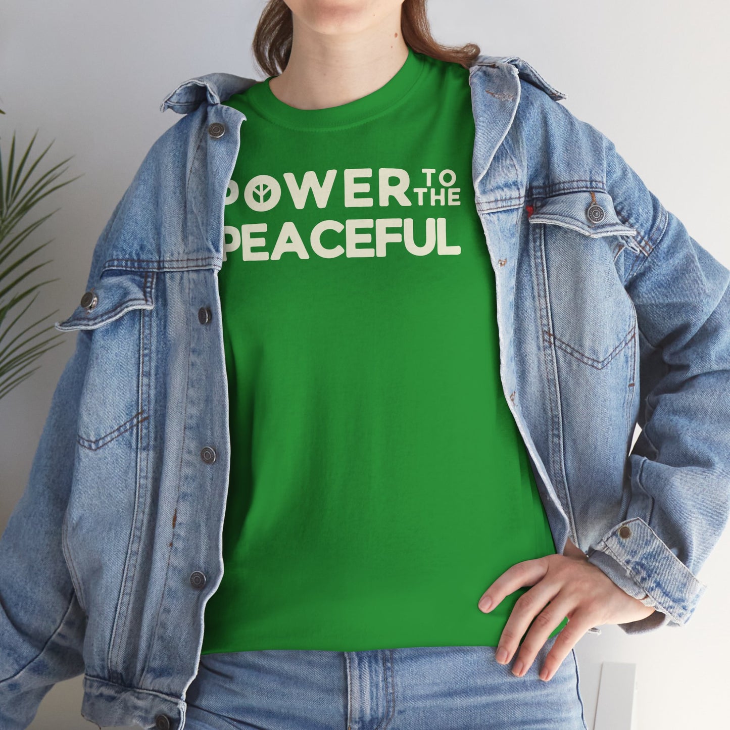 POWER TO THE PEACEFUL Unisex Heavy Cotton Tee
