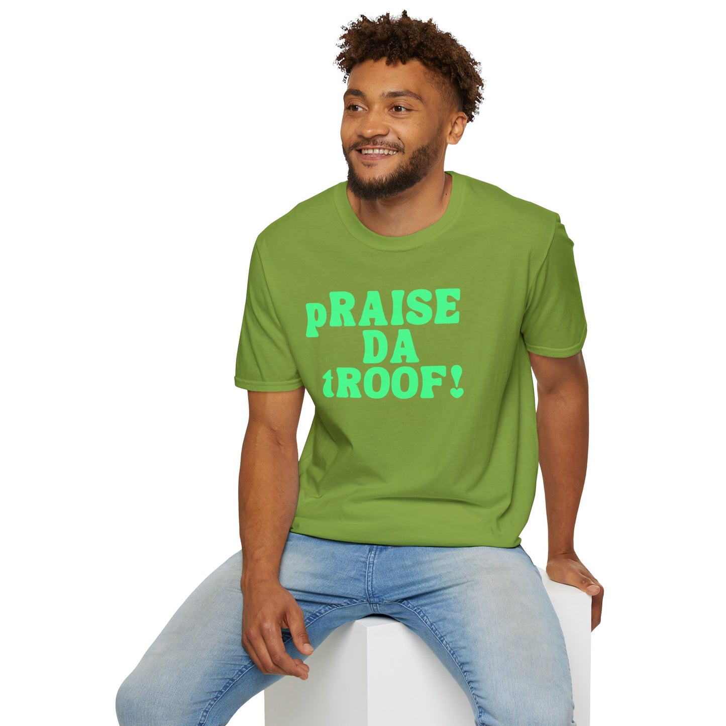 pRAISE DA tROOF Unisex Softstyle 100% Cotton T-Shirt