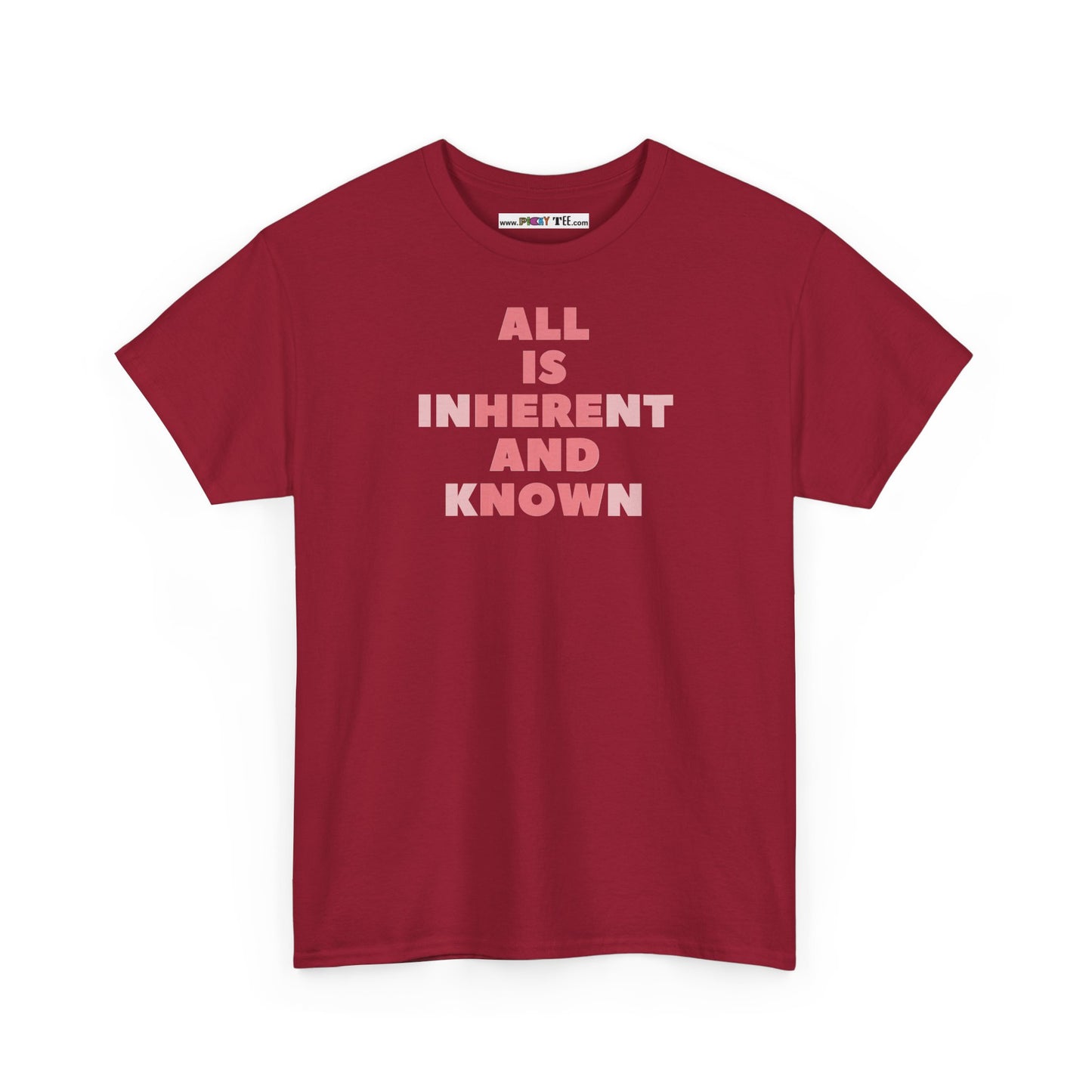 ALL IS INHERENT AND KNOWN Unisex Heavy Cotton Tee