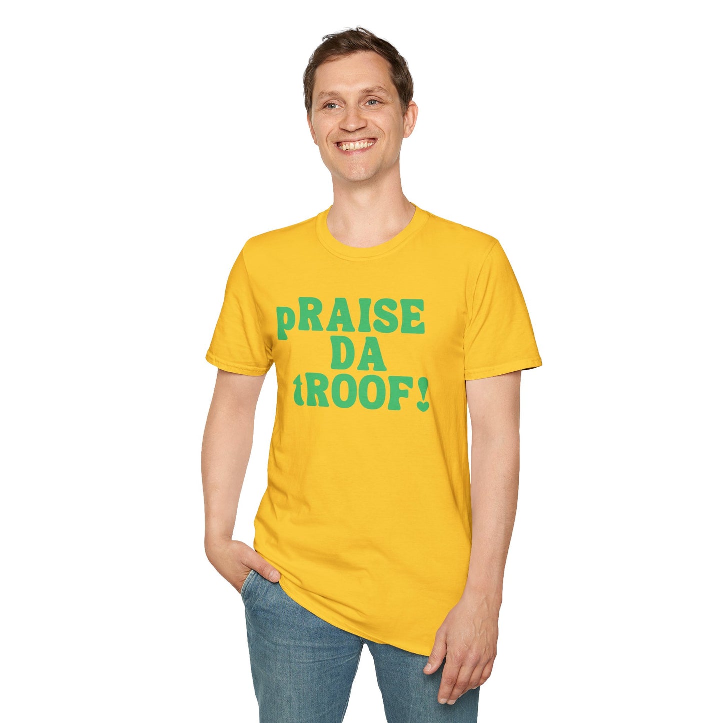 pRAISE DA tROOF Unisex Softstyle 100% Cotton T-Shirt