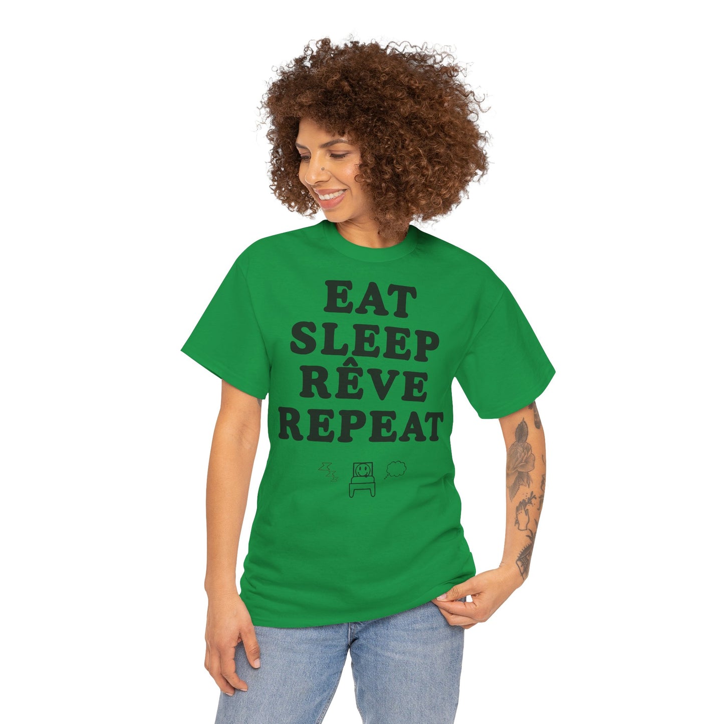 EAT SLEEP RÊVE REPEAT Unisex Heavy Cotton Tee