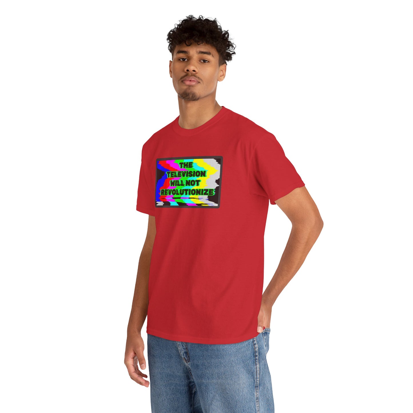 THE TELEVISION WILL NOT REVOLUTIONIZE Unisex Heavy Cotton Tee