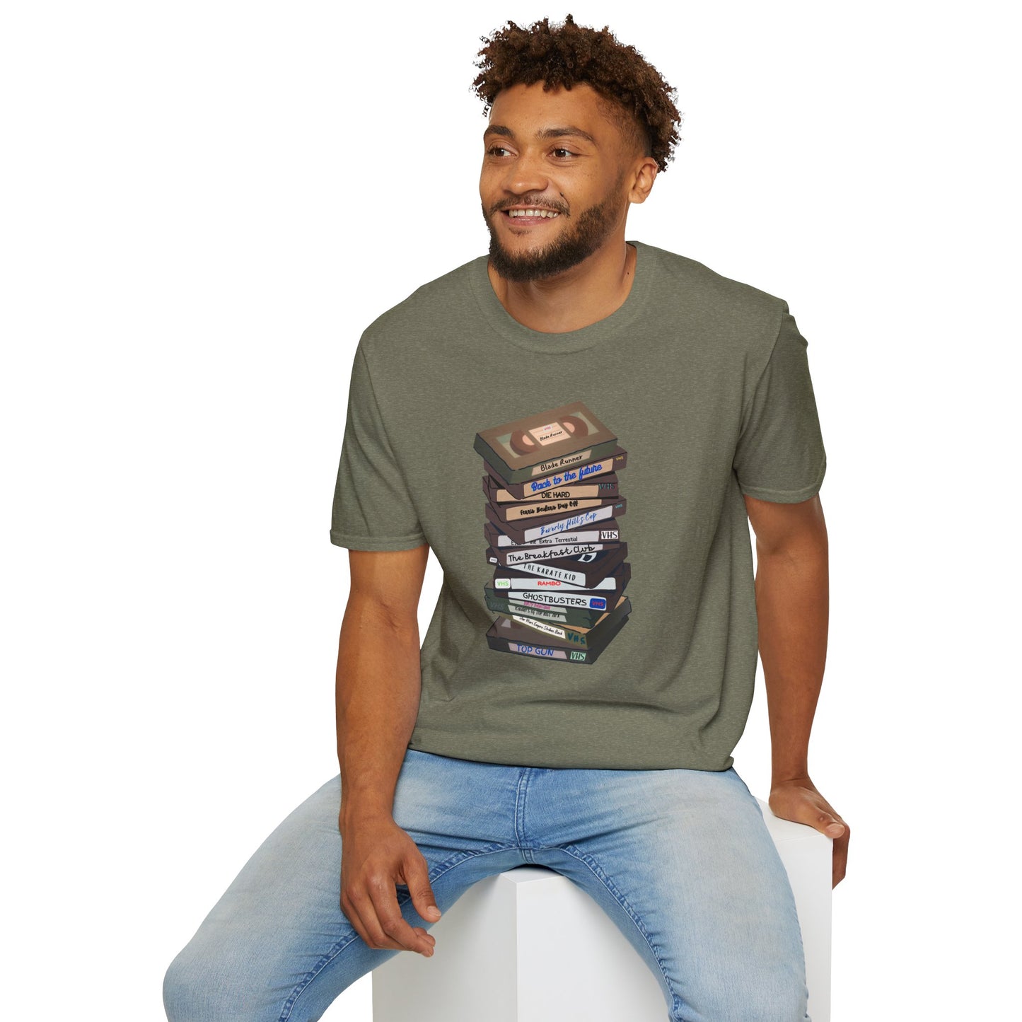 80s VHStack Unisex Softstyle 100% Cotton T-Shirt