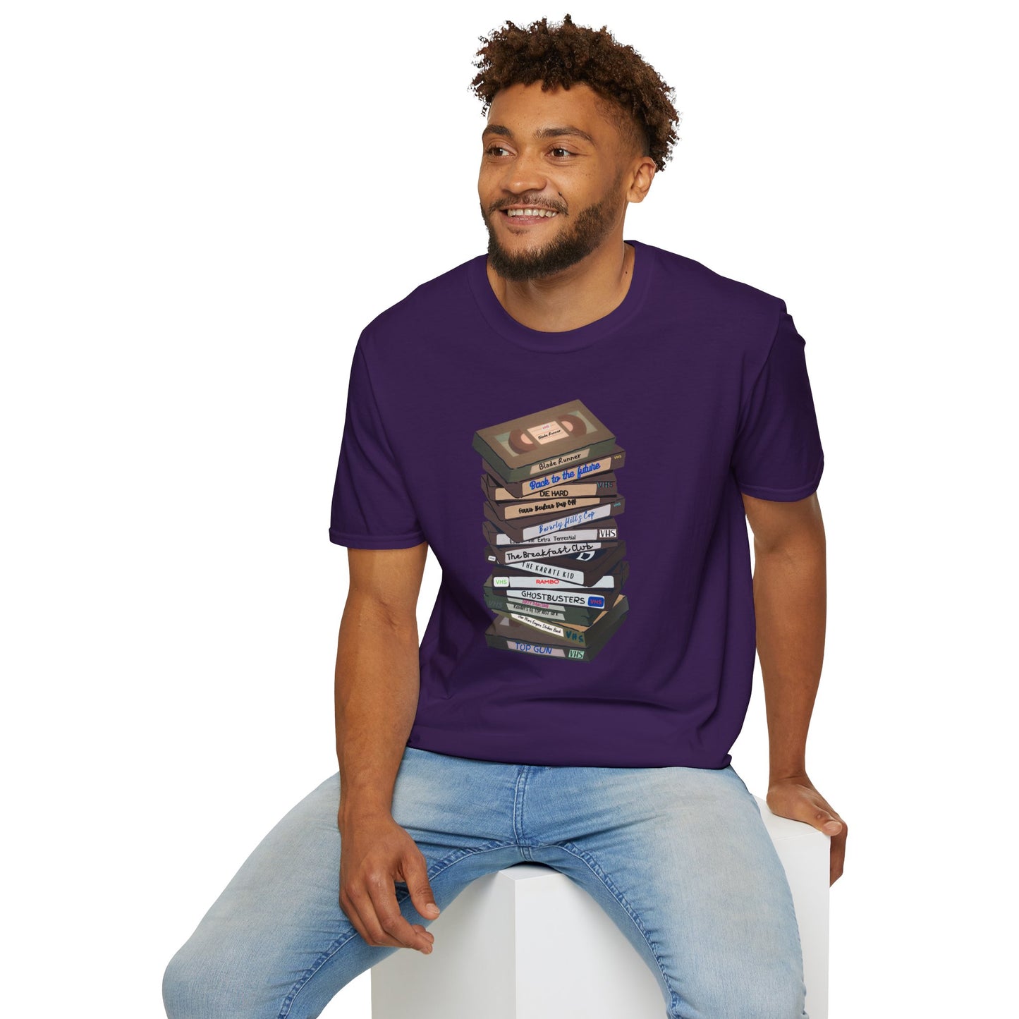 80s VHStack Unisex Softstyle 100% Cotton T-Shirt
