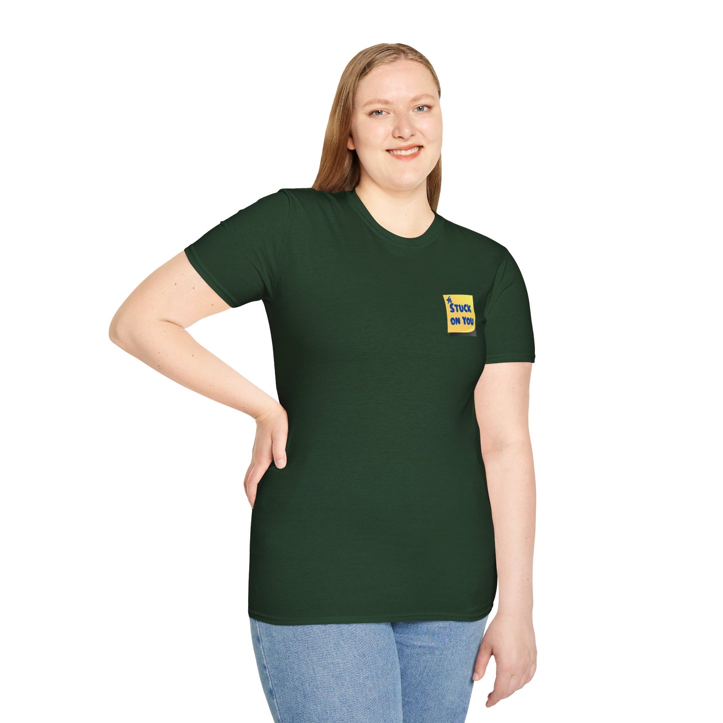 STUCK ON YOU Unisex Softstyle 100% Cotton T-Shirt