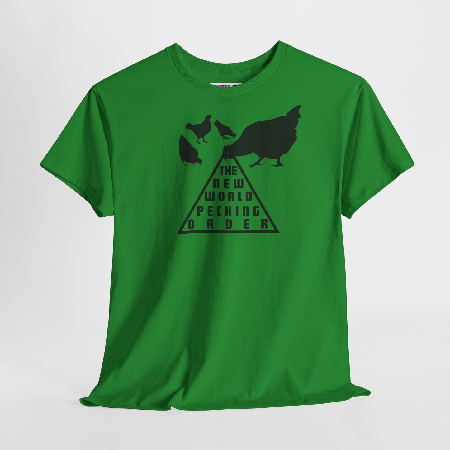 THE NEW WORLD PECKING ORDER Unisex Heavy Cotton Tee