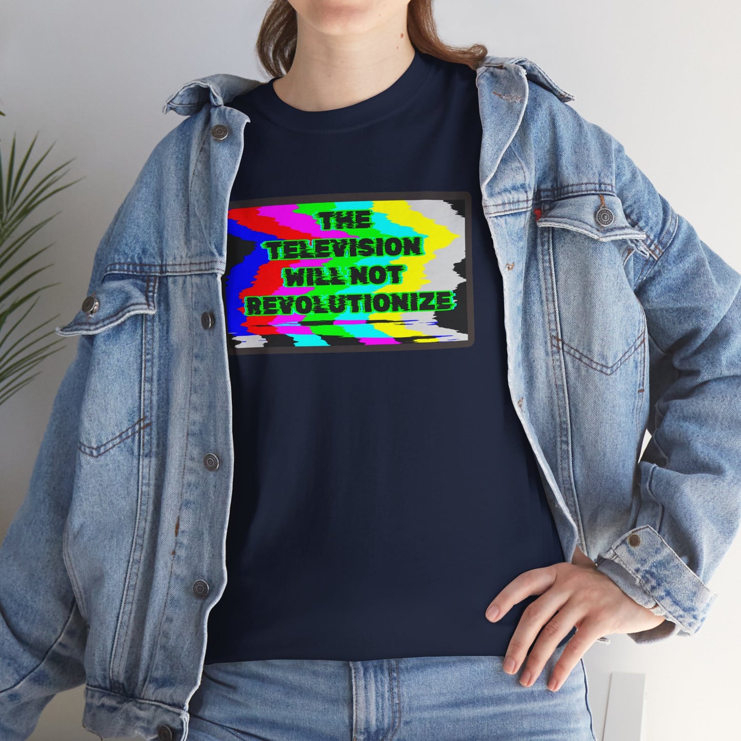 THE TELEVISION WILL NOT REVOLUTIONIZE Unisex Heavy Cotton Tee