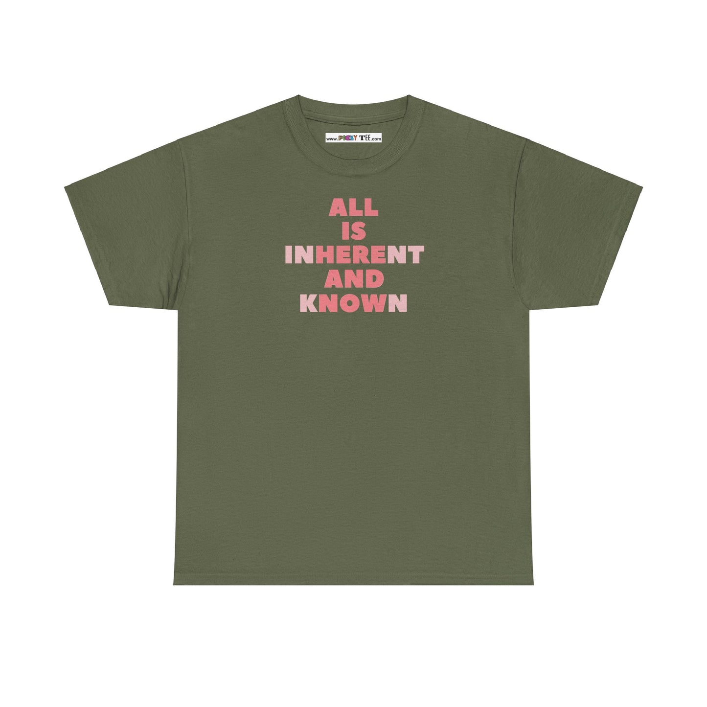 ALL IS INHERENT AND KNOWN Unisex Heavy Cotton Tee