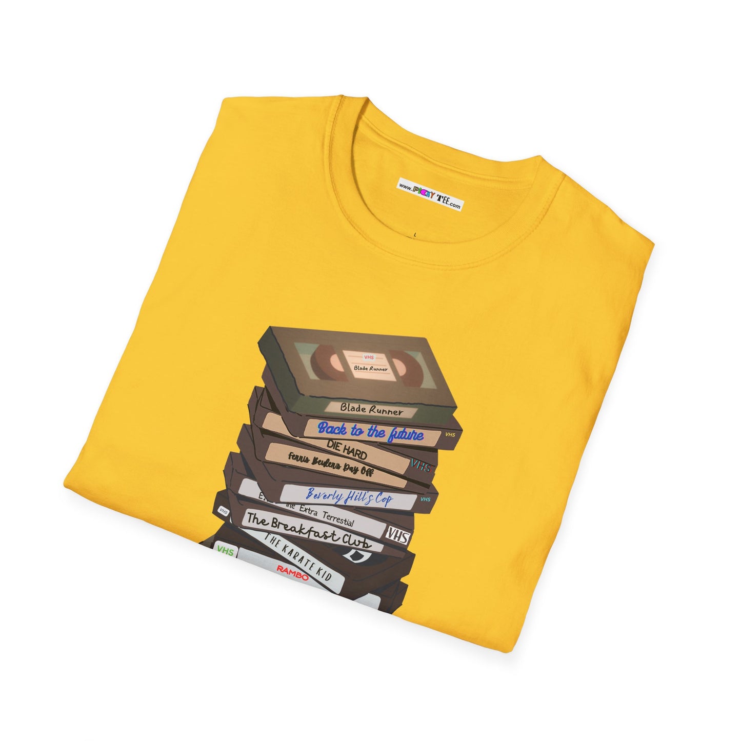 80s VHStack Unisex Softstyle 100% Cotton T-Shirt