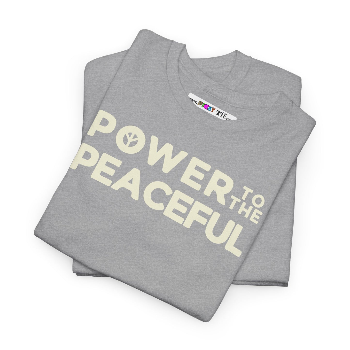 POWER TO THE PEACEFUL Unisex Heavy Cotton Tee