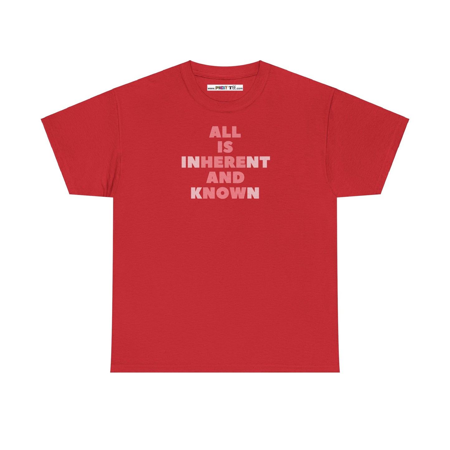 ALL IS INHERENT AND KNOWN Unisex Heavy Cotton Tee
