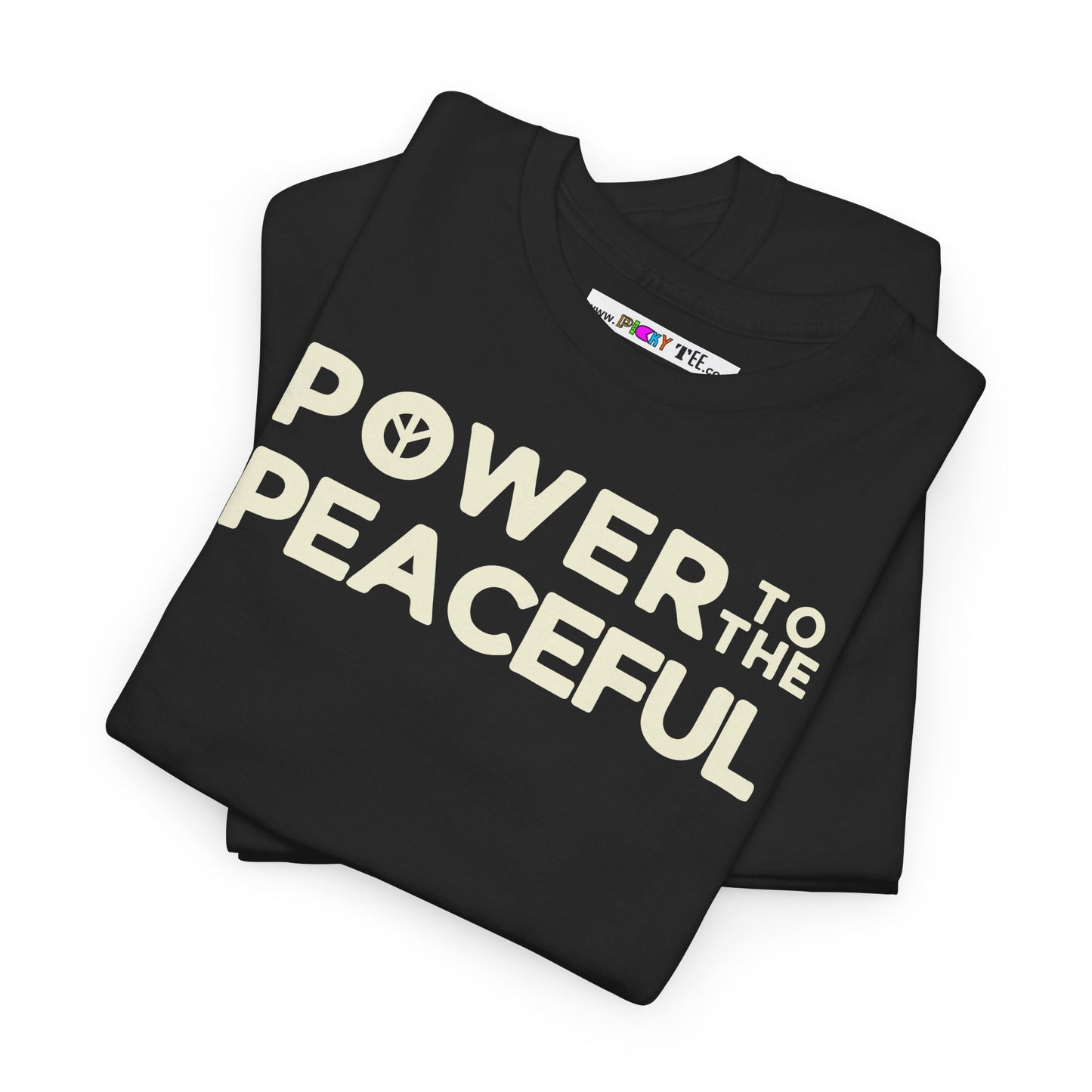 POWER TO THE PEACEFUL Unisex Heavy Cotton Tee