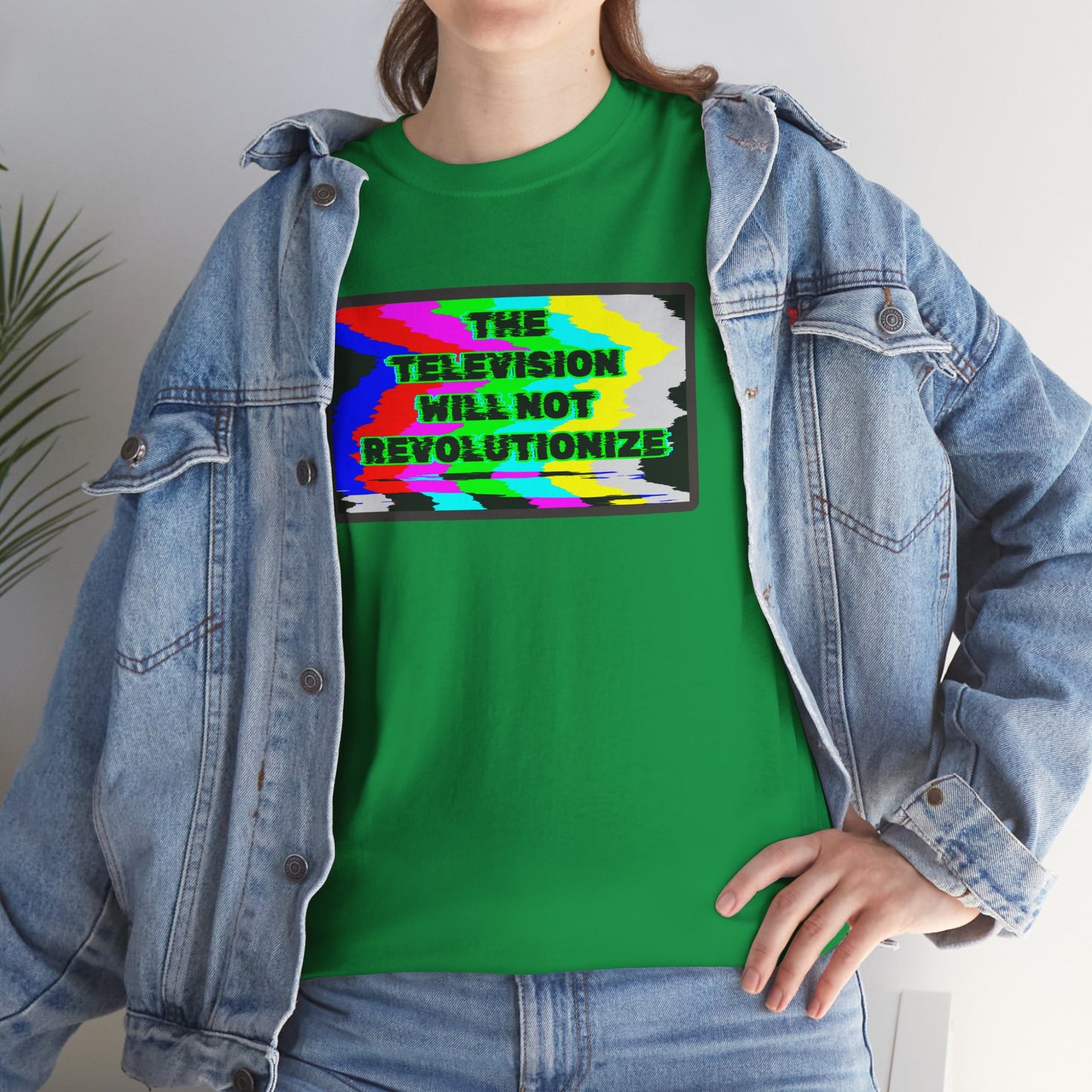 THE TELEVISION WILL NOT REVOLUTIONIZE Unisex Heavy Cotton Tee