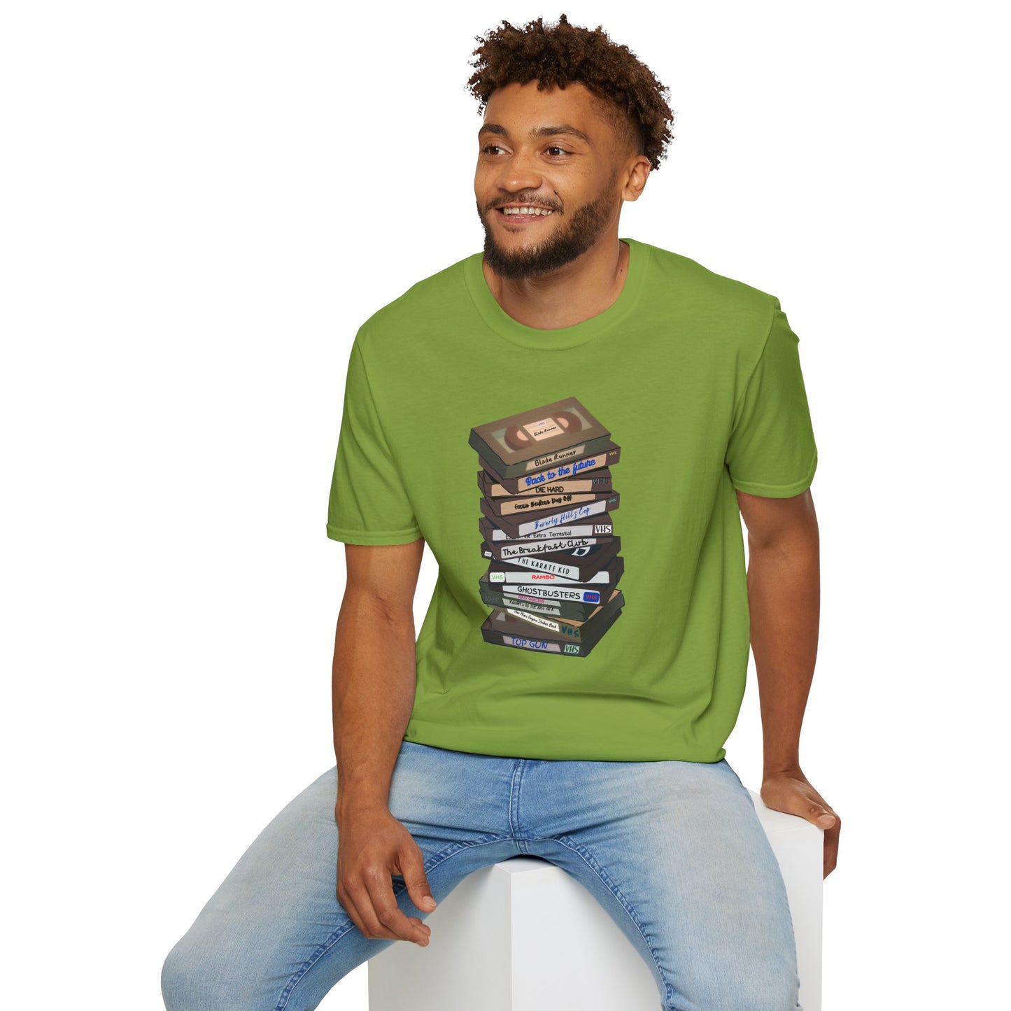 80s VHStack Unisex Softstyle 100% Cotton T-Shirt