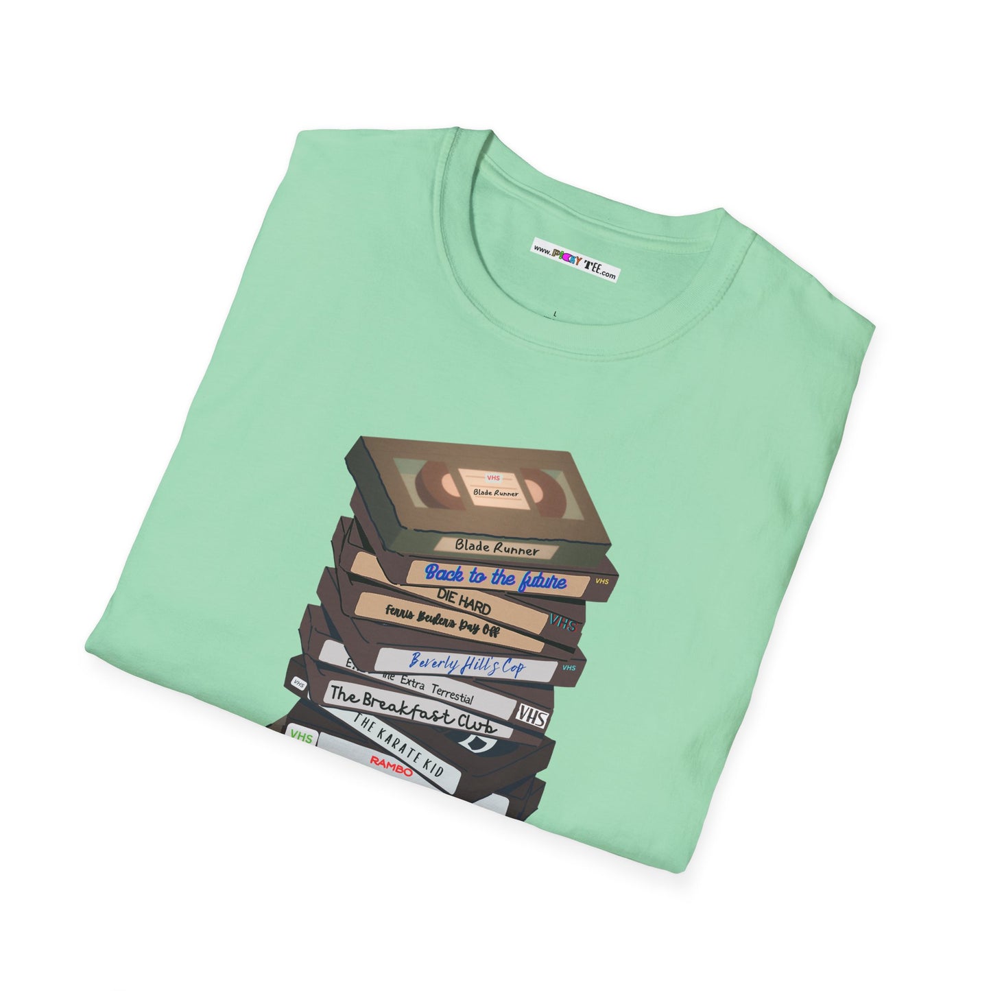 80s VHStack Unisex Softstyle 100% Cotton T-Shirt