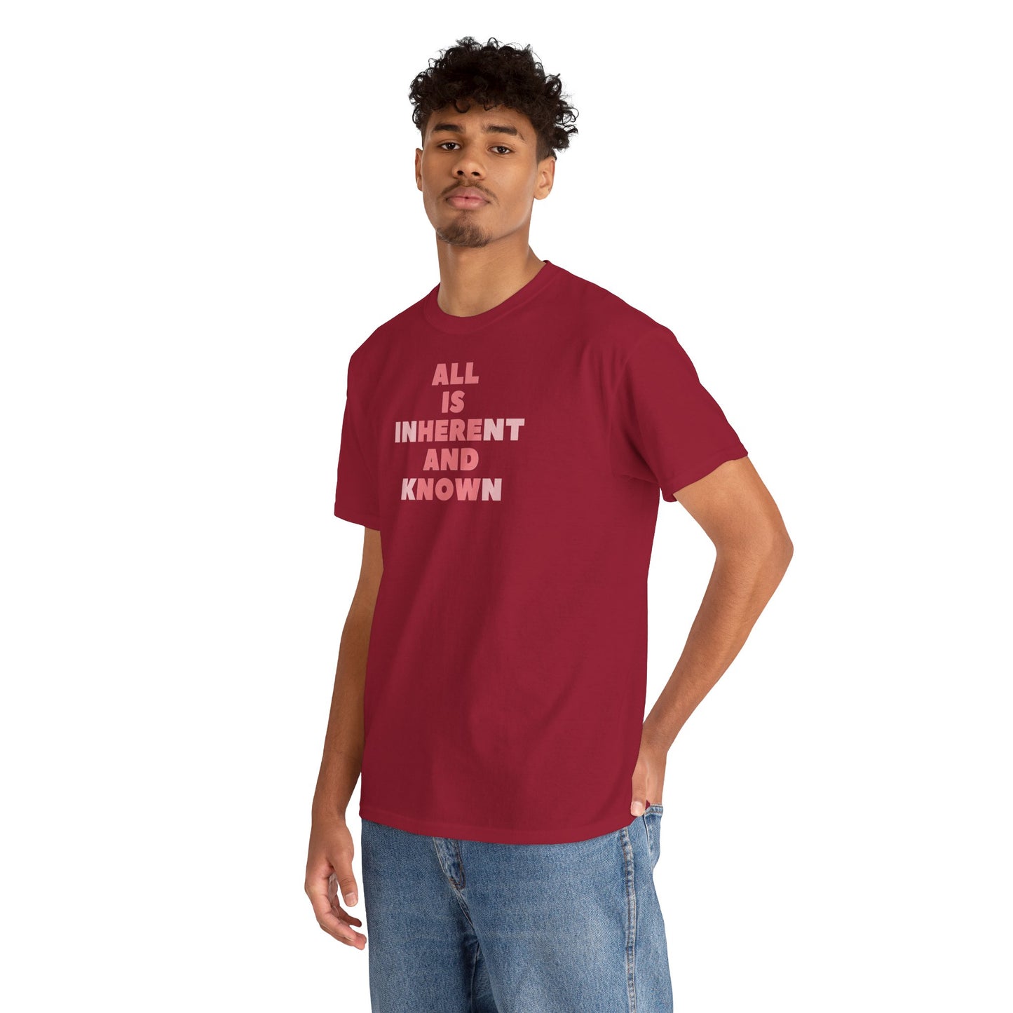 ALL IS INHERENT AND KNOWN Unisex Heavy Cotton Tee