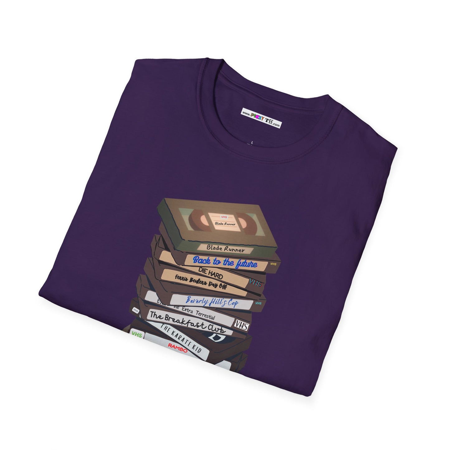 80s VHStack Unisex Softstyle 100% Cotton T-Shirt