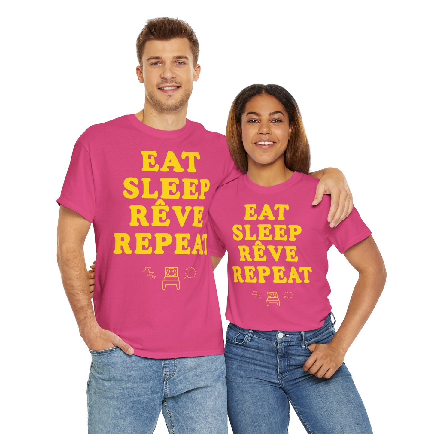 EAT SLEEP RÊVE REPEAT Unisex Heavy Cotton Tee