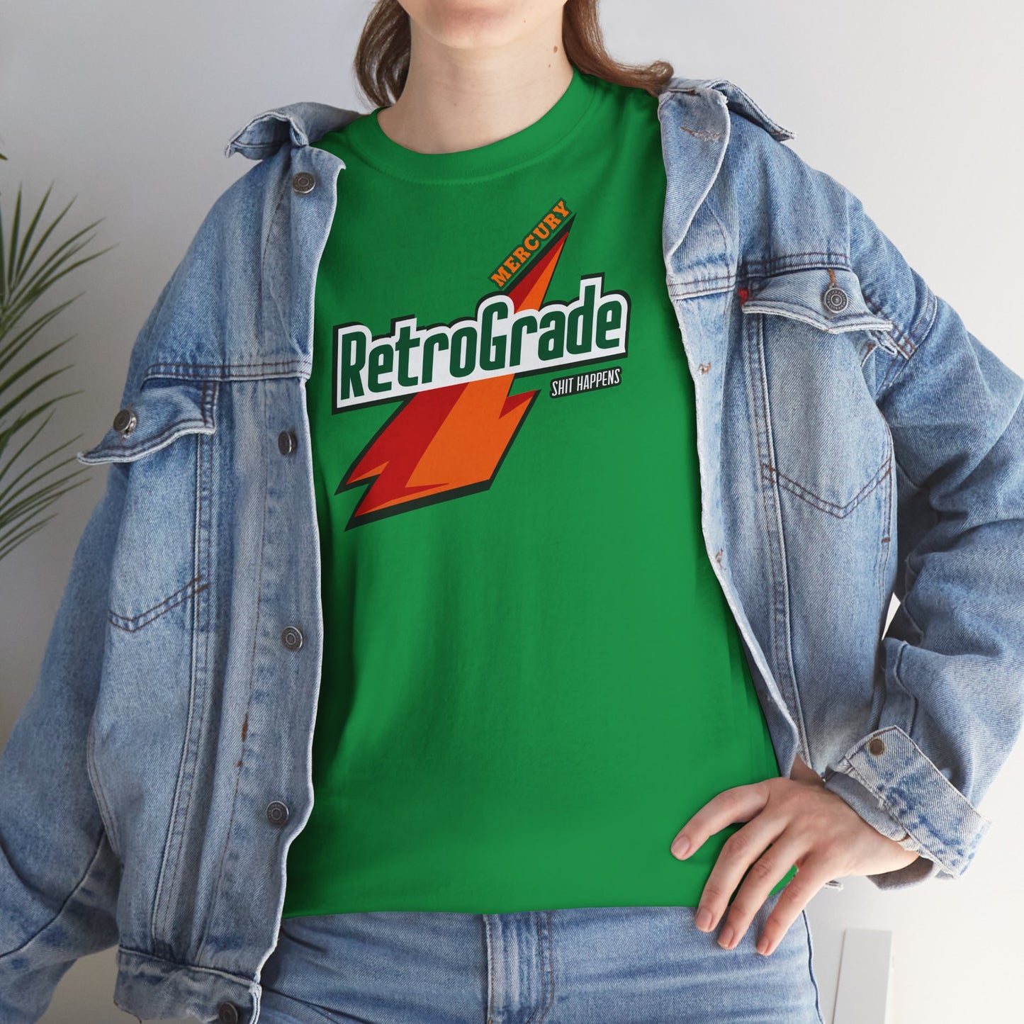 MERCURY RETROGRADE, SHIT HAPPENS Unisex Heavy Cotton Tee