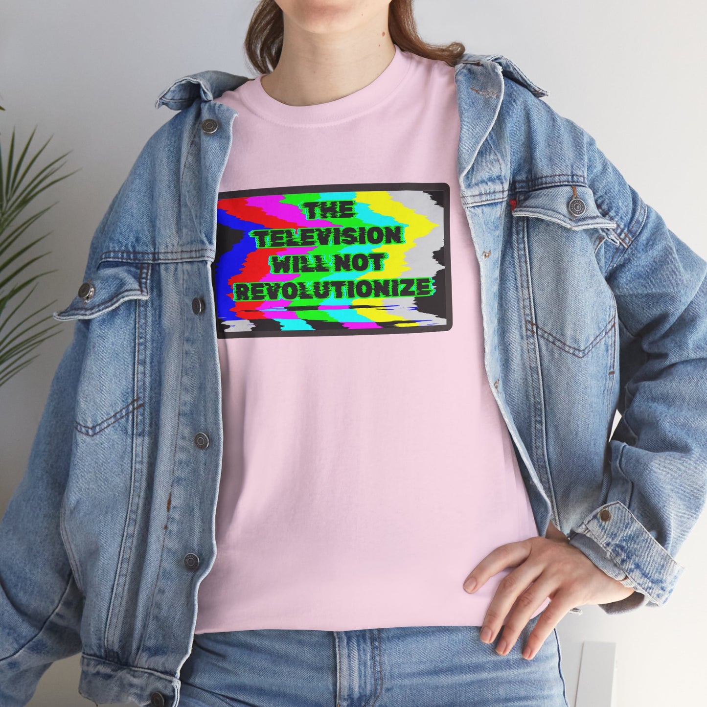 THE TELEVISION WILL NOT REVOLUTIONIZE Unisex Heavy Cotton Tee