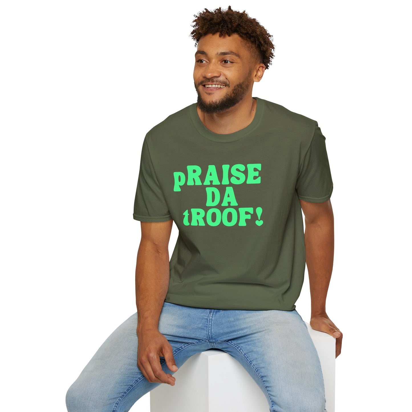 pRAISE DA tROOF Unisex Softstyle 100% Cotton T-Shirt