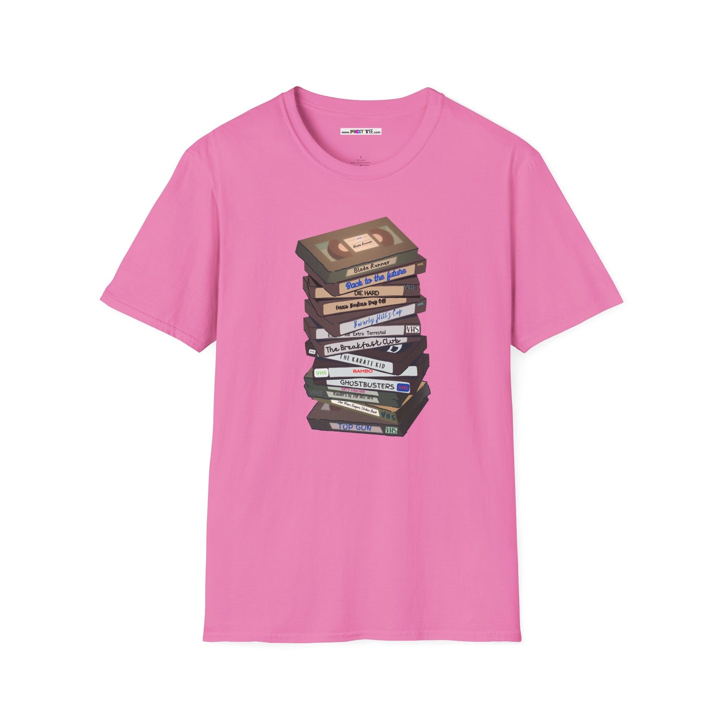 80s VHStack Unisex Softstyle 100% Cotton T-Shirt