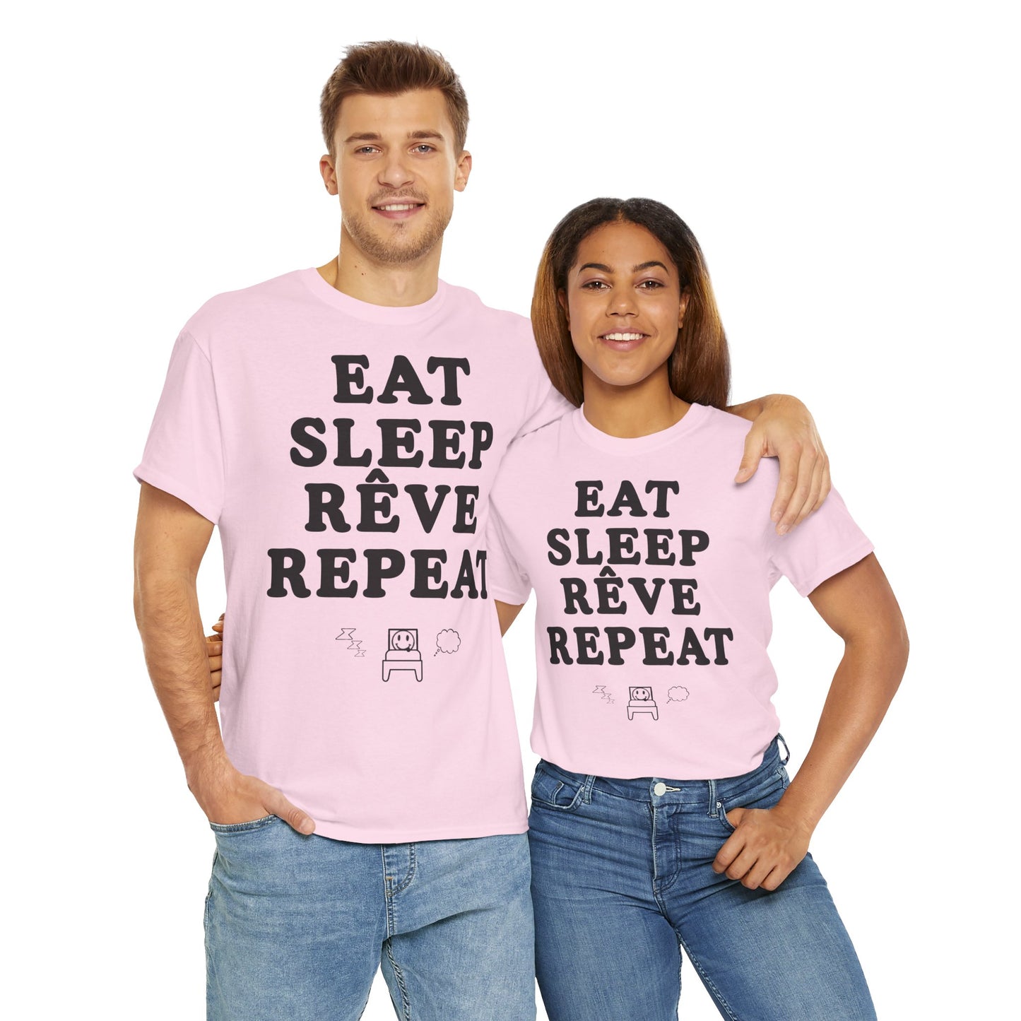 EAT SLEEP RÊVE REPEAT Unisex Heavy Cotton Tee