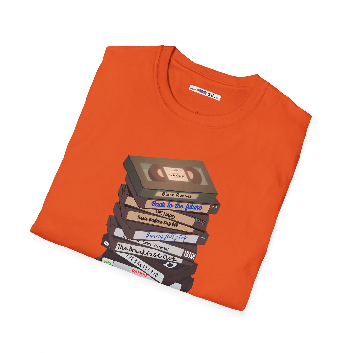 80s VHStack Unisex Softstyle 100% Cotton T-Shirt