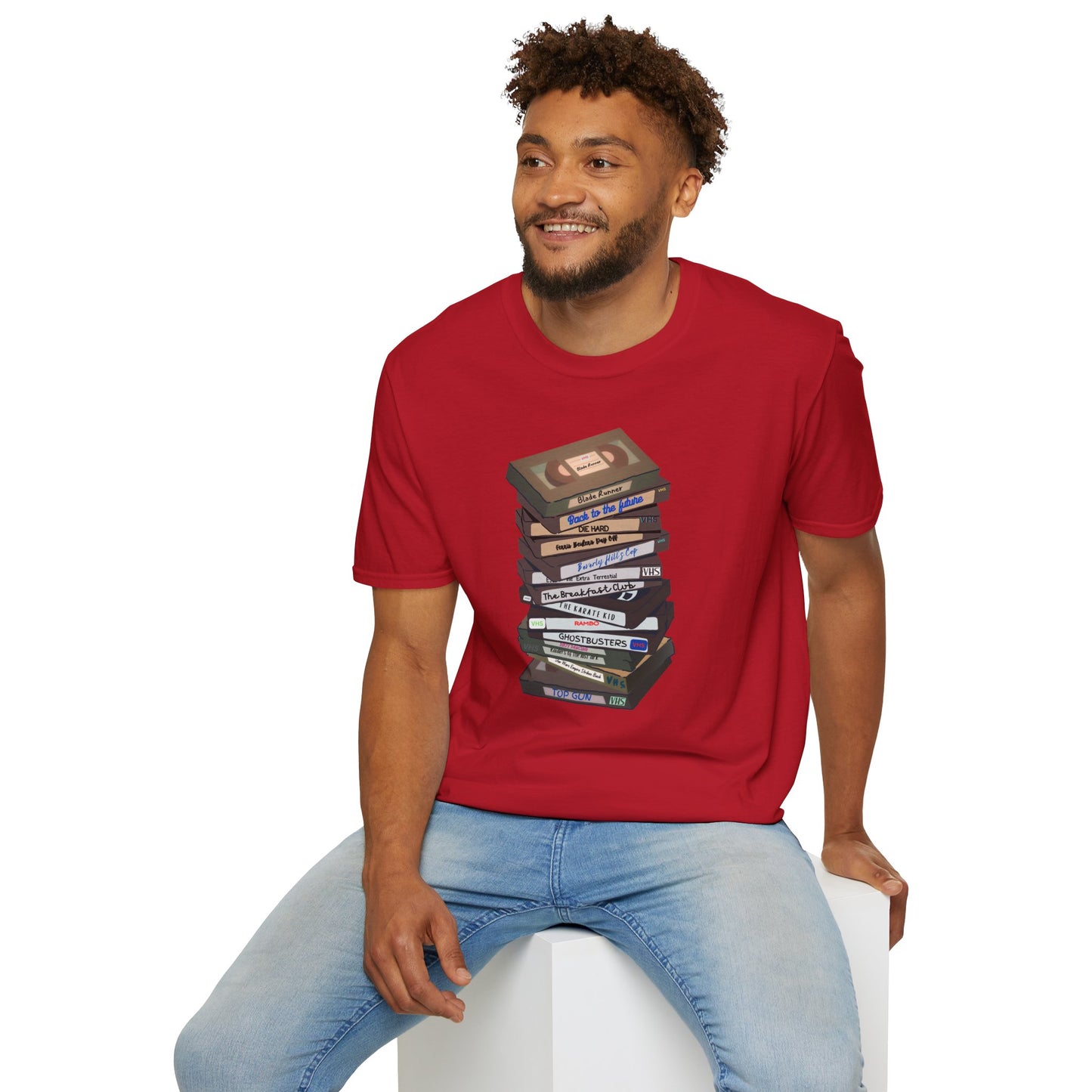 80s VHStack Unisex Softstyle 100% Cotton T-Shirt