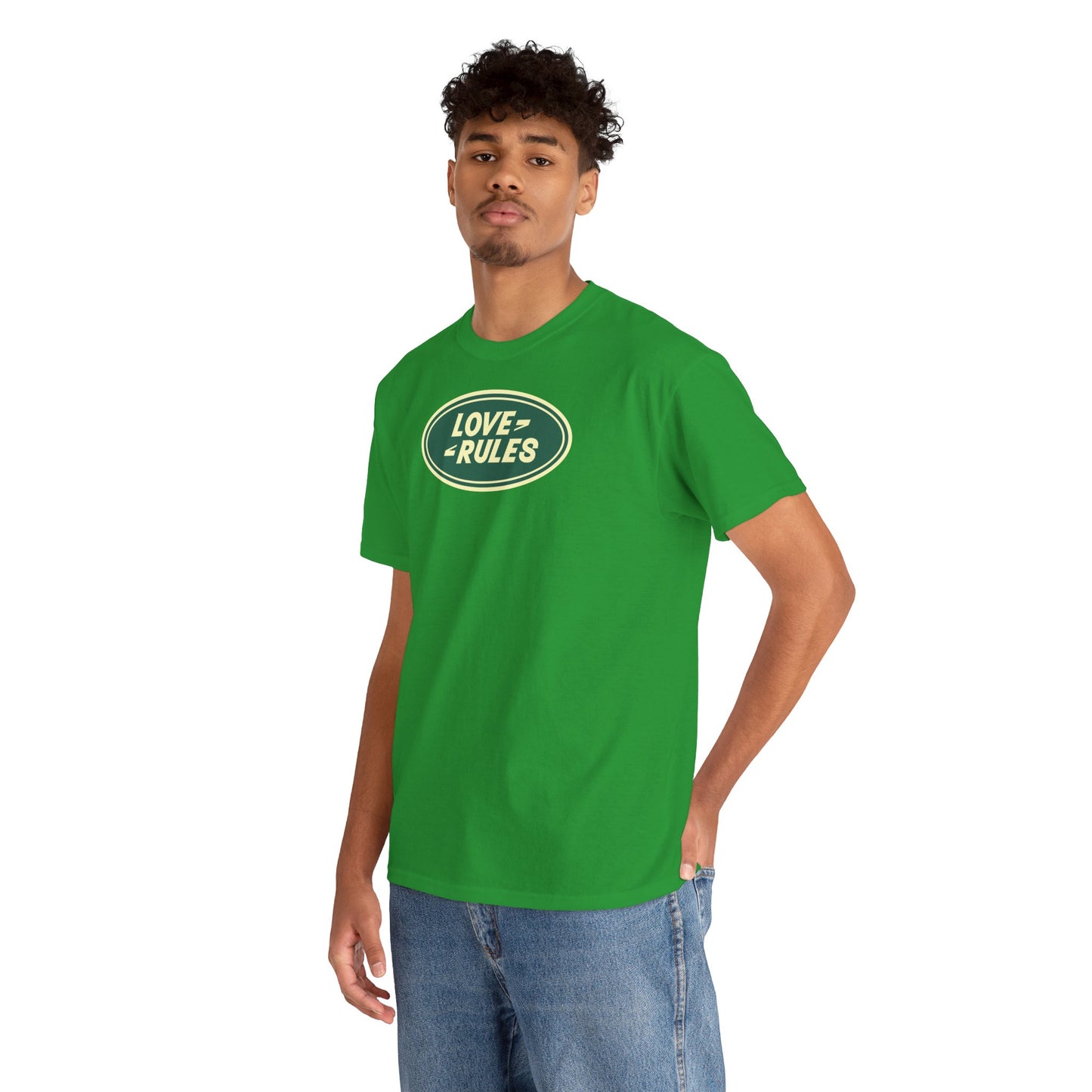 LOVE RULES Unisex Heavy Cotton Tee