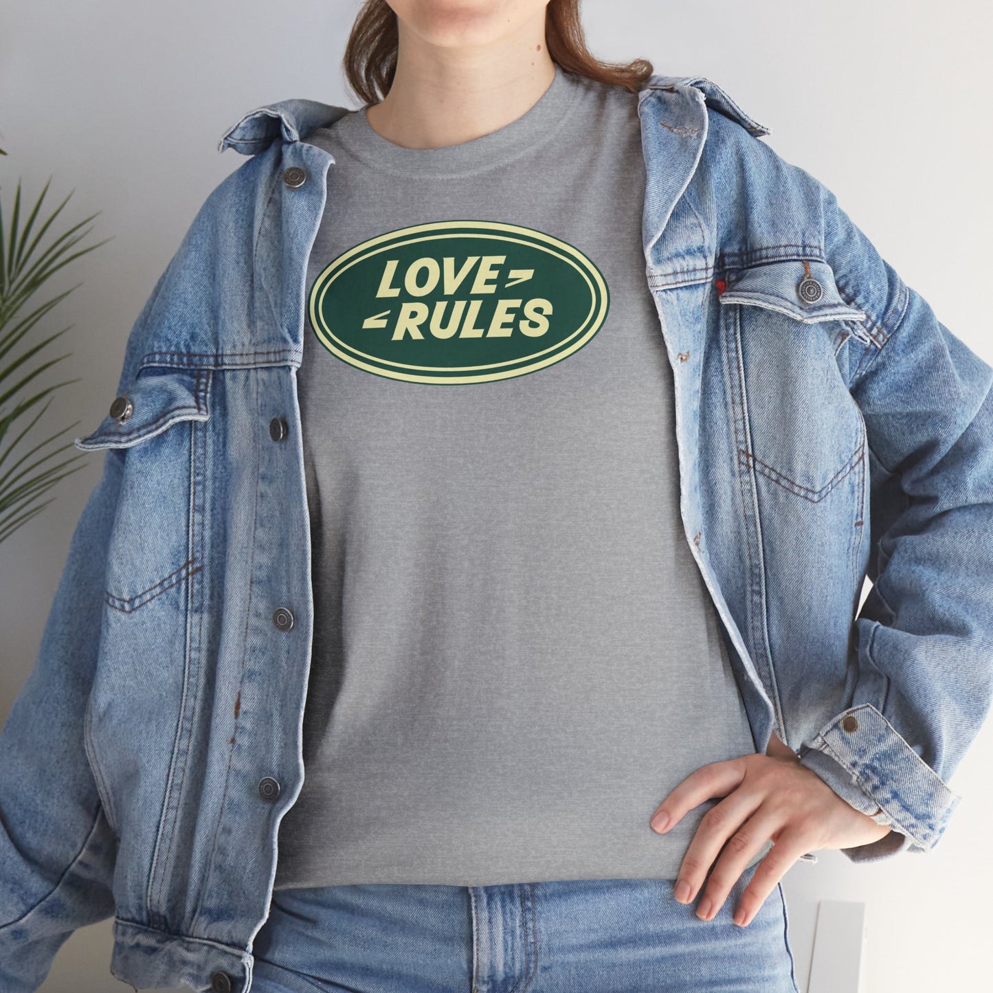 LOVE RULES Unisex Heavy Cotton Tee