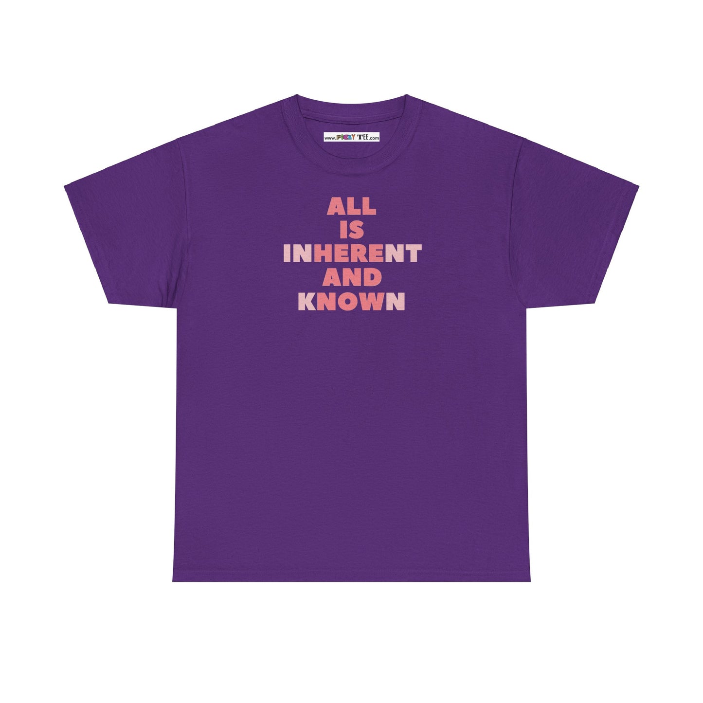 ALL IS INHERENT AND KNOWN Unisex Heavy Cotton Tee