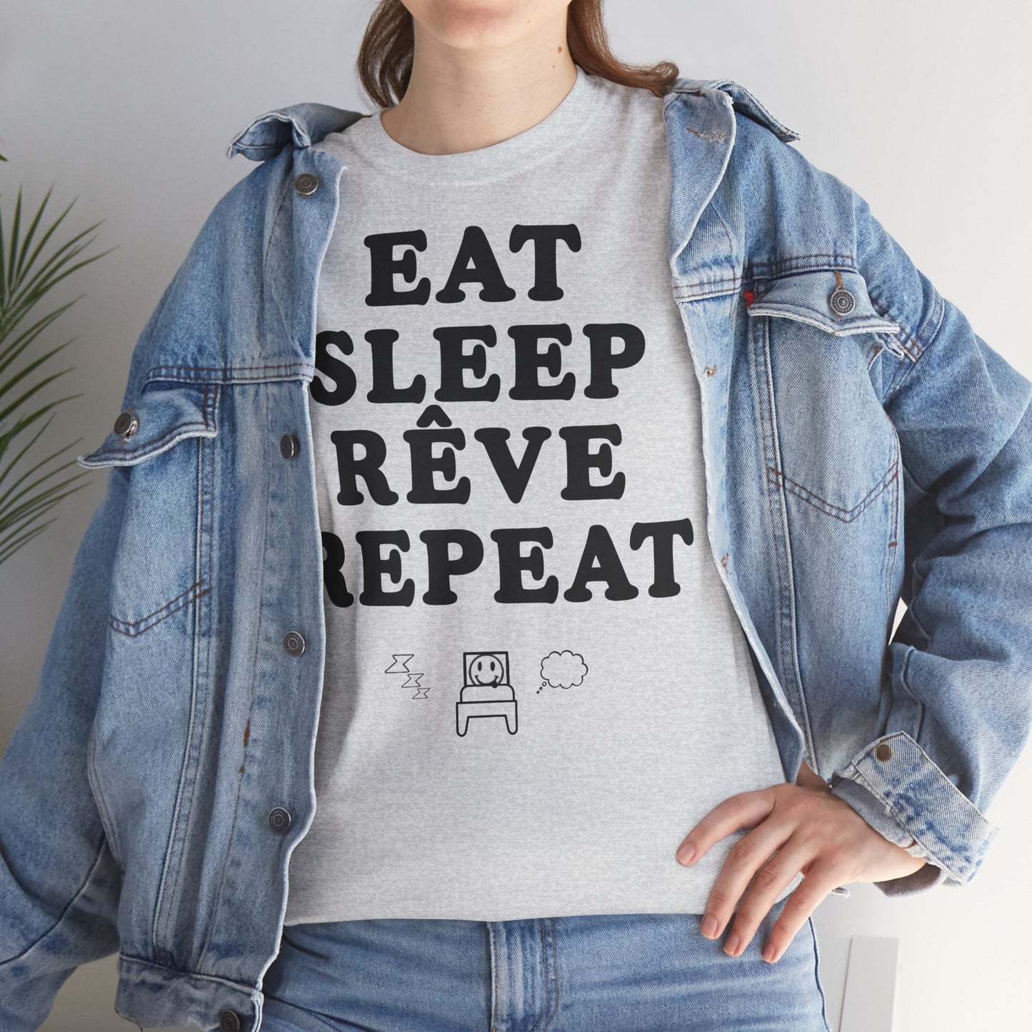 EAT SLEEP RÊVE REPEAT Unisex Heavy Cotton Tee