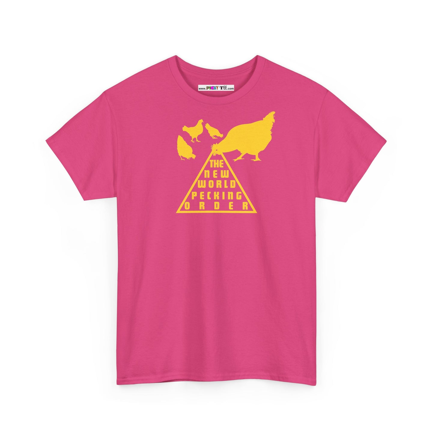 THE NEW WORLD PECKING ORDER Unisex Heavy Cotton Tee