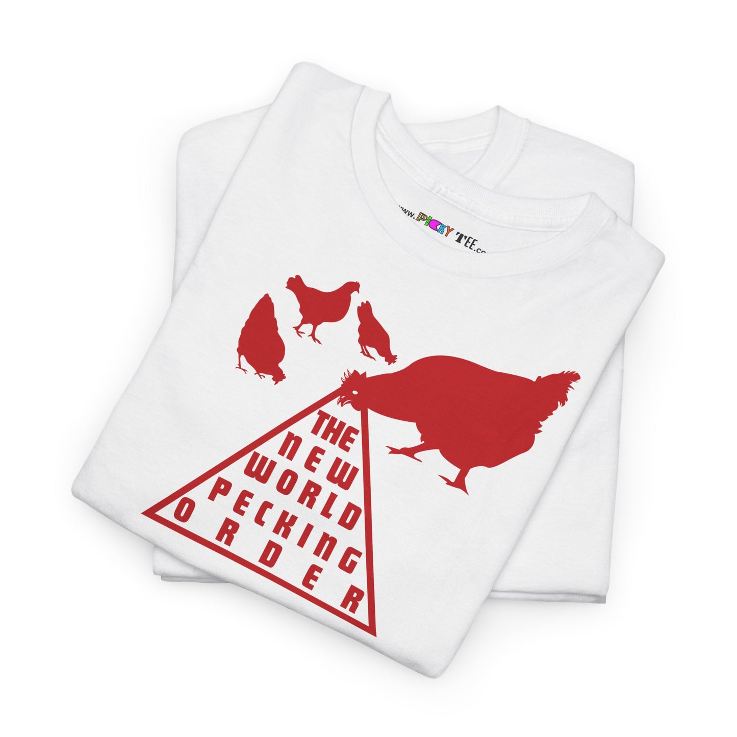 THE NEW WORLD PECKING ORDER Unisex Heavy Cotton Tee