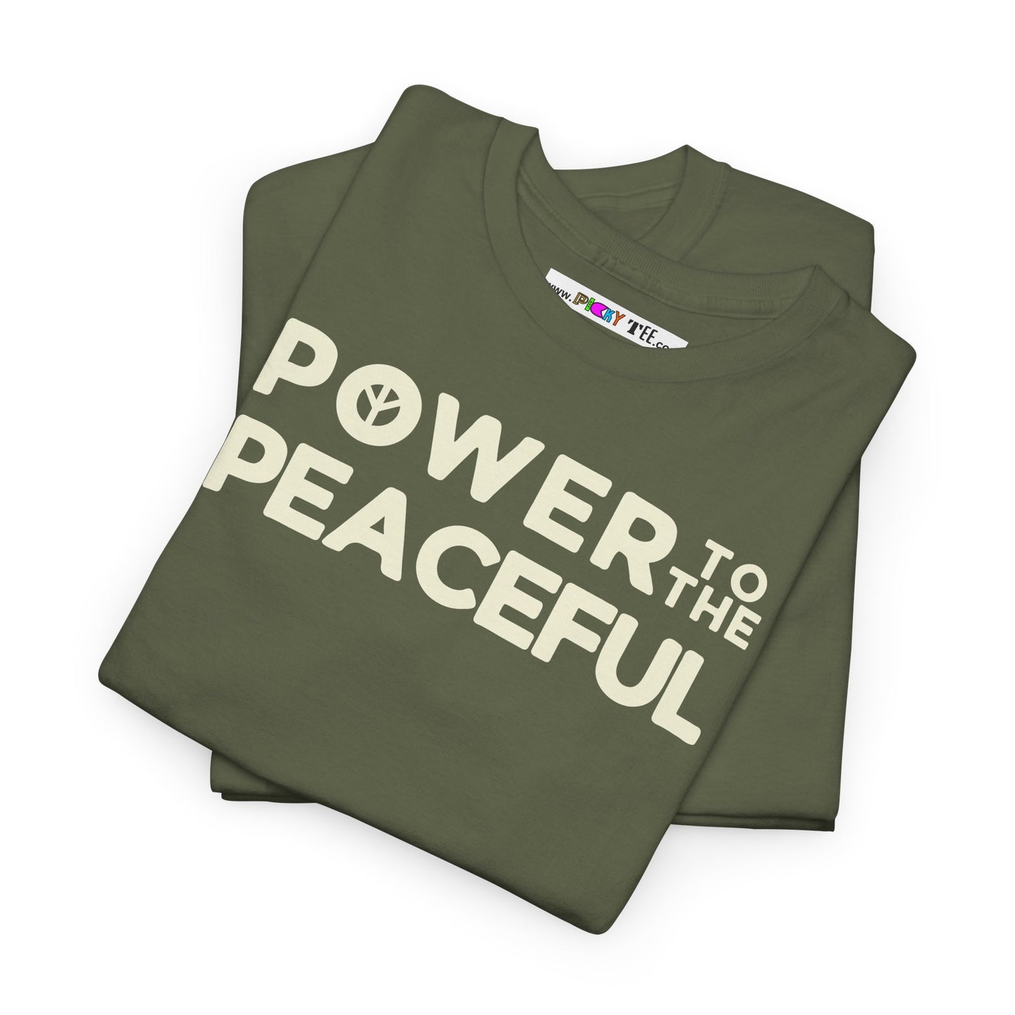 POWER TO THE PEACEFUL Unisex Heavy Cotton Tee
