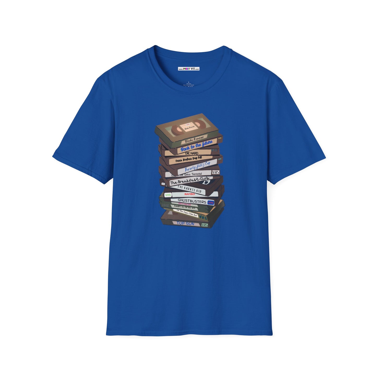 80s VHStack Unisex Softstyle 100% Cotton T-Shirt