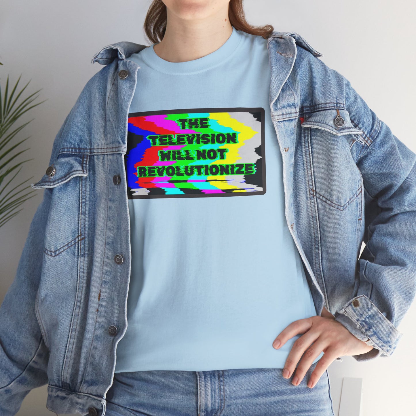 THE TELEVISION WILL NOT REVOLUTIONIZE Unisex Heavy Cotton Tee