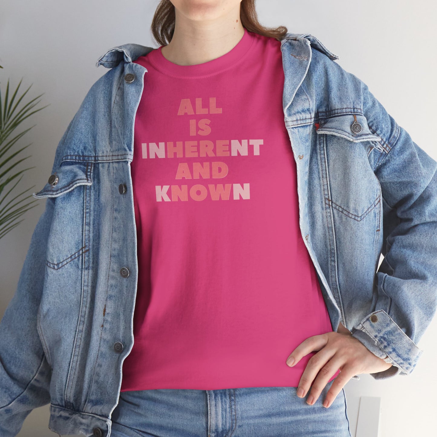 ALL IS INHERENT AND KNOWN Unisex Heavy Cotton Tee