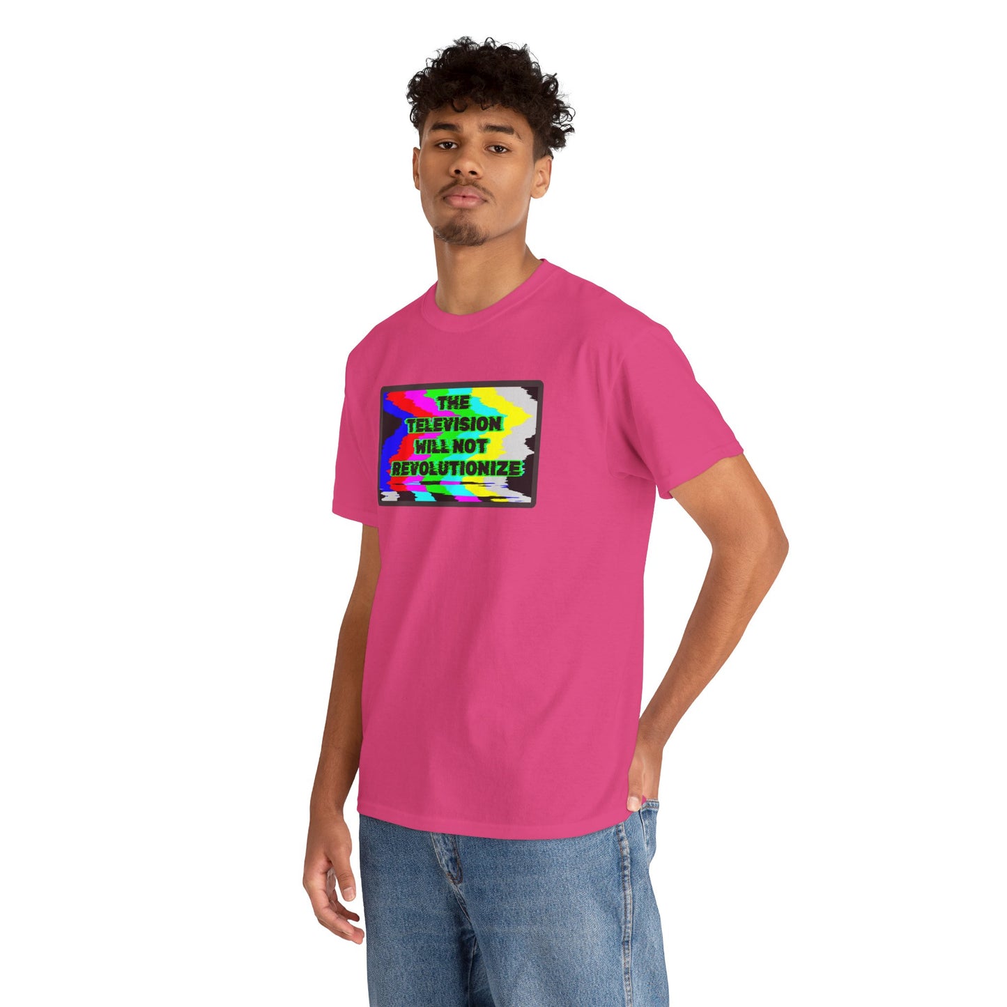 THE TELEVISION WILL NOT REVOLUTIONIZE Unisex Heavy Cotton Tee